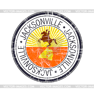 City of Jacksonville, Florida stamp - vector image
