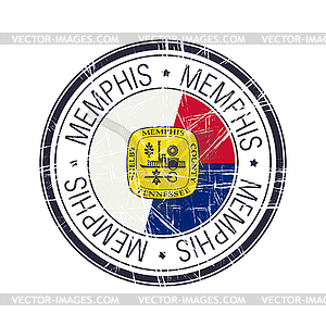City of Memphis, Tennessee stamp - vector image