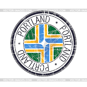 City of Portland, Oregon stamp - vector image
