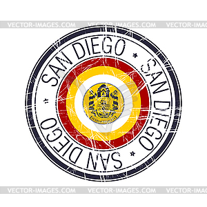 City of San Diego, California stamp - vector clipart