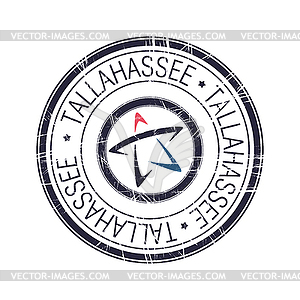 City of Tallahassee, Florida stamp - vector image