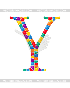 Letter Y mosaic - vector image