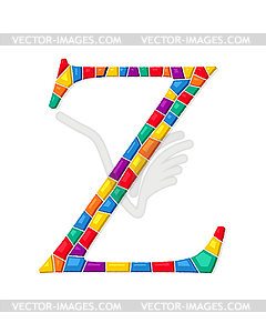 Letter Z mosaic - vector clipart