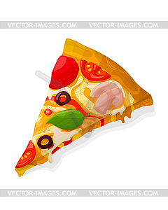 Pizza slice - vector clipart
