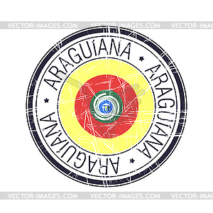 City of Araguiana, Brazil stamp - vector image