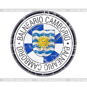 City of Balneario Camboriu, Brazil stamp - vector image