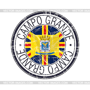 City of Campo Grande, Brazil stamp - vector clip art