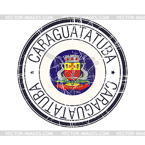 City of Caraguatatuba, Brazil stamp - vector image