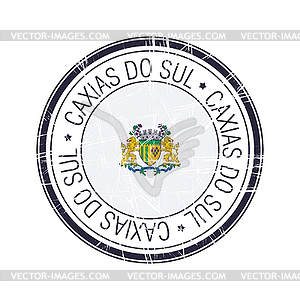 City of Caxias do Sul, Brazil stamp - vector clipart