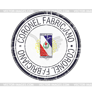 City of Coronel Fabriciano, Brazil stamp - royalty-free vector image