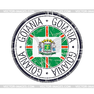 City of Goiania, Brazil stamp - vector clipart