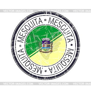 City of Mesquita, Brazil stamp - vector image