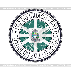 City of Foz Do Iguancu, Brazil stamp - vector clipart