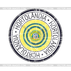 City of Hortolandia, Brazil stamp - vector clipart
