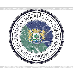 City of Jaboatao dos Guararapes, Brazil stamp - vector image