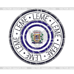 City of Leme, Brazil stamp - royalty-free vector clipart