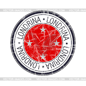 City of Londrina, Brazil stamp - vector clipart