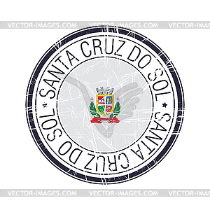 City of Santa Cruz Do Sol, Brazil stamp - vector image