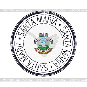 City of Santa Maria, Brazil stamp - vector clipart