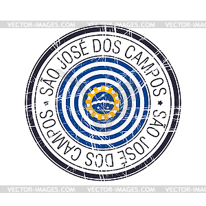 City of Sao Jose Dos Campos, Brazil stamp - vector clipart / vector image