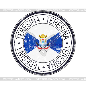 City of Teresina, Brazil stamp - vector clipart