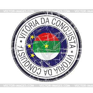 City of Vitoria da Conquista, Brazil stamp - vector image