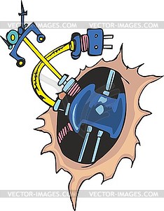 Biomechanical mechanism parts - vector EPS clipart