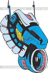 Biomechanical mechanism snake cobra mask - vector clip art