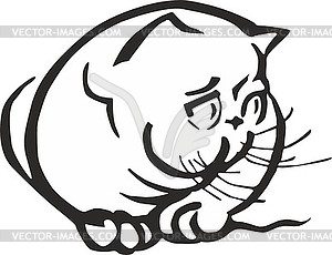 Cute kitty - vector clip art