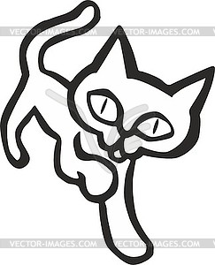 Элегантный кот - клипарт в векторном виде