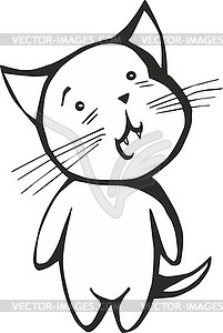 Cute kitty baby - vector clipart