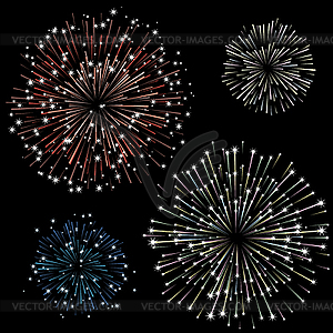 Fireworks, part - vector image