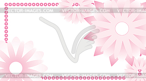 Gentle abstract background with cute pink flowers - vector image