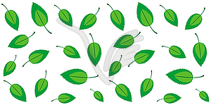 Seamless green leaves - vector clipart