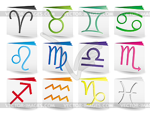 Zodiac folders, part  - vector image