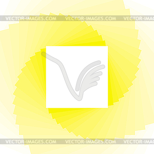 Yellow simple square background with place for phot - vector image