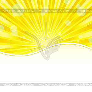 Yellow simple shiny background with place for - vector image