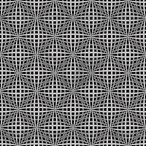 Optical illusion grayscale seamless pattern with - vector image