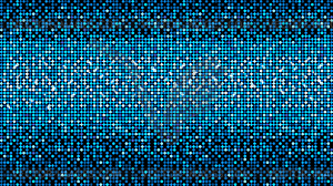 Blue neon metallic mosaic with spots light - vector clip art