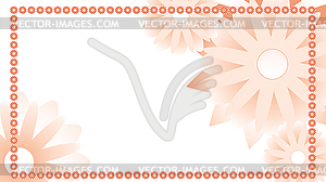 Light summer background with soft orange flowers - vector clipart