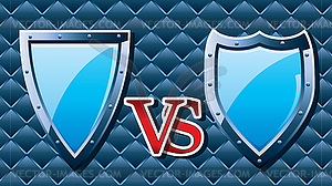 Guild defender signs for Medieval games with blue - vector clipart / vector image