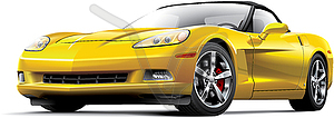 American luxury sports car - vector clip art