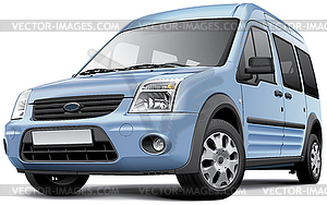 European compact minivan - vector clipart