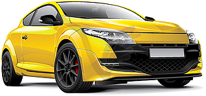 French hot hatch - vector image