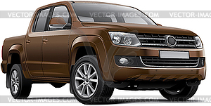 German mid-size pickup truck - vector clipart