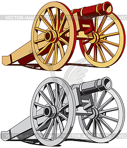 Two guns - vector clipart