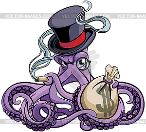 Octopus Millionaire - vector image