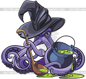 Octopus Witch - vector image
