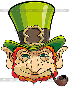 Leprechauns head - royalty-free vector clipart