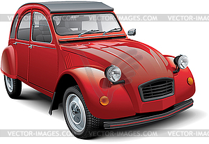 Vintage economy car - vector clipart